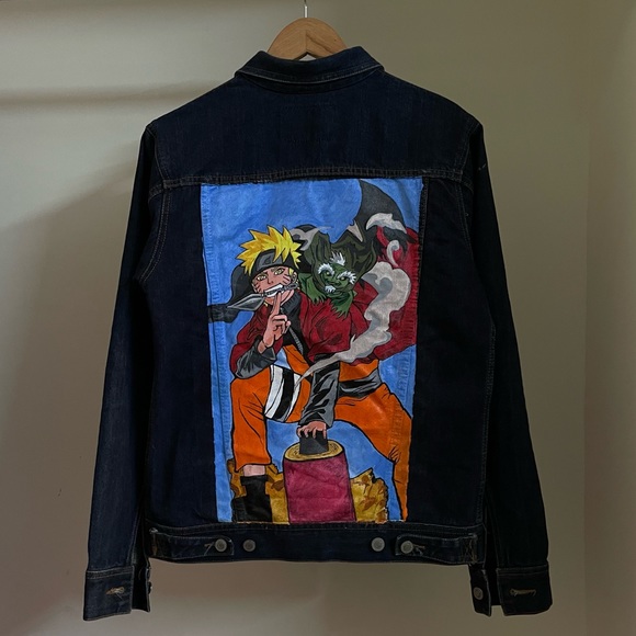 Levi’s Authentic Denim jacket Naruto Artwork on back for MEN’S & WOMEN’S - Picture 3 of 10